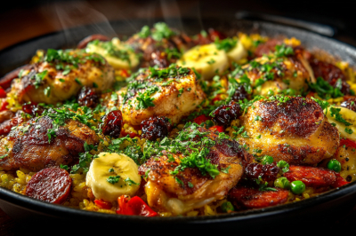 Вместо скучного плова &mdash; паэлья по-филиппински. Мясо, перец и неожиданные нотки тропиков в одной сковороде