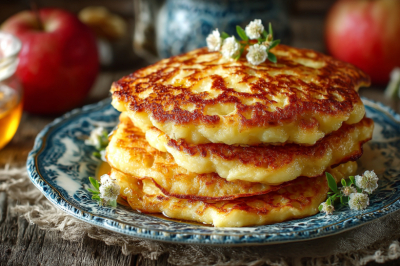 Кидаю овсянку, яйцо и тертое яблоко в сковороду &mdash; через 12 минут полезные оладьи как лепешки, только без муки